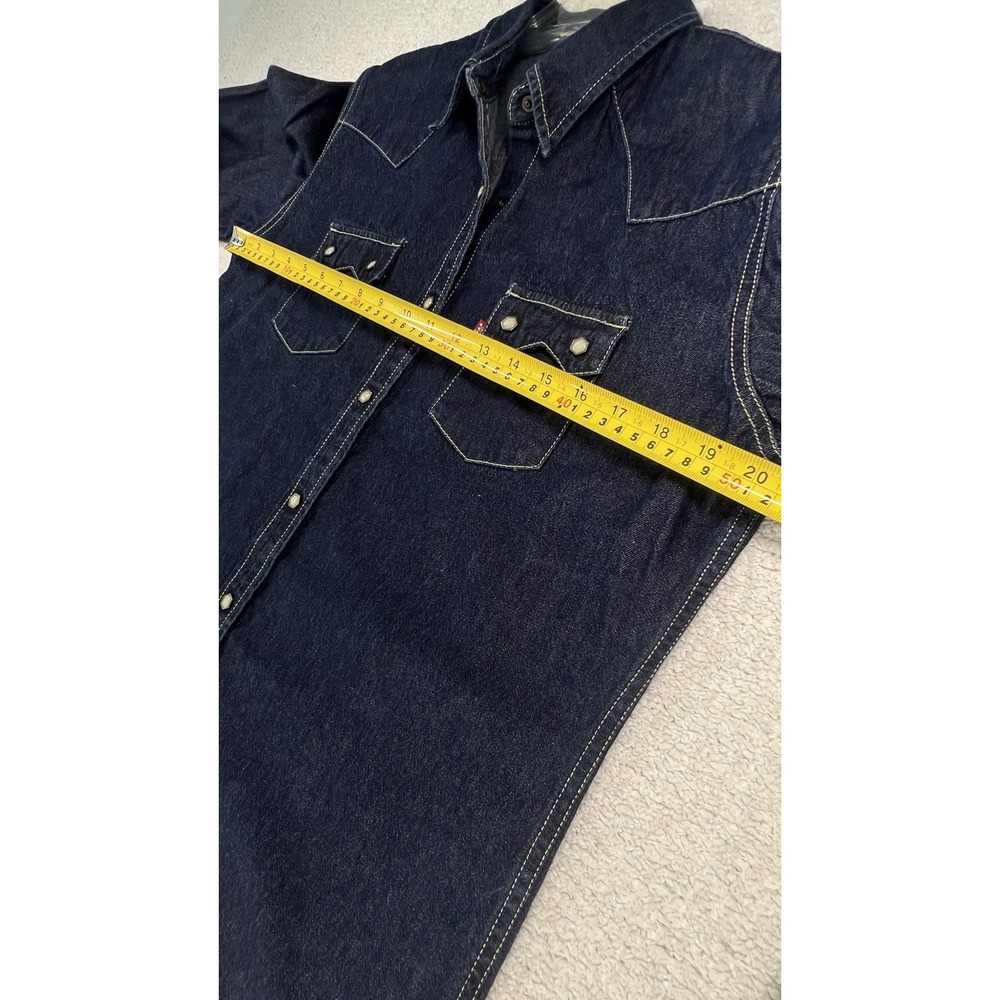 Levi's Shirt Mens L 1998 Universal Studios Wardrobe Denim Western Pearl Snap EUC - Picture 13 of 16